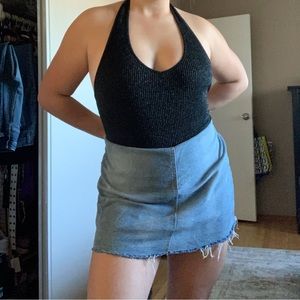 Our From Under Black Sparkle Bodysuit